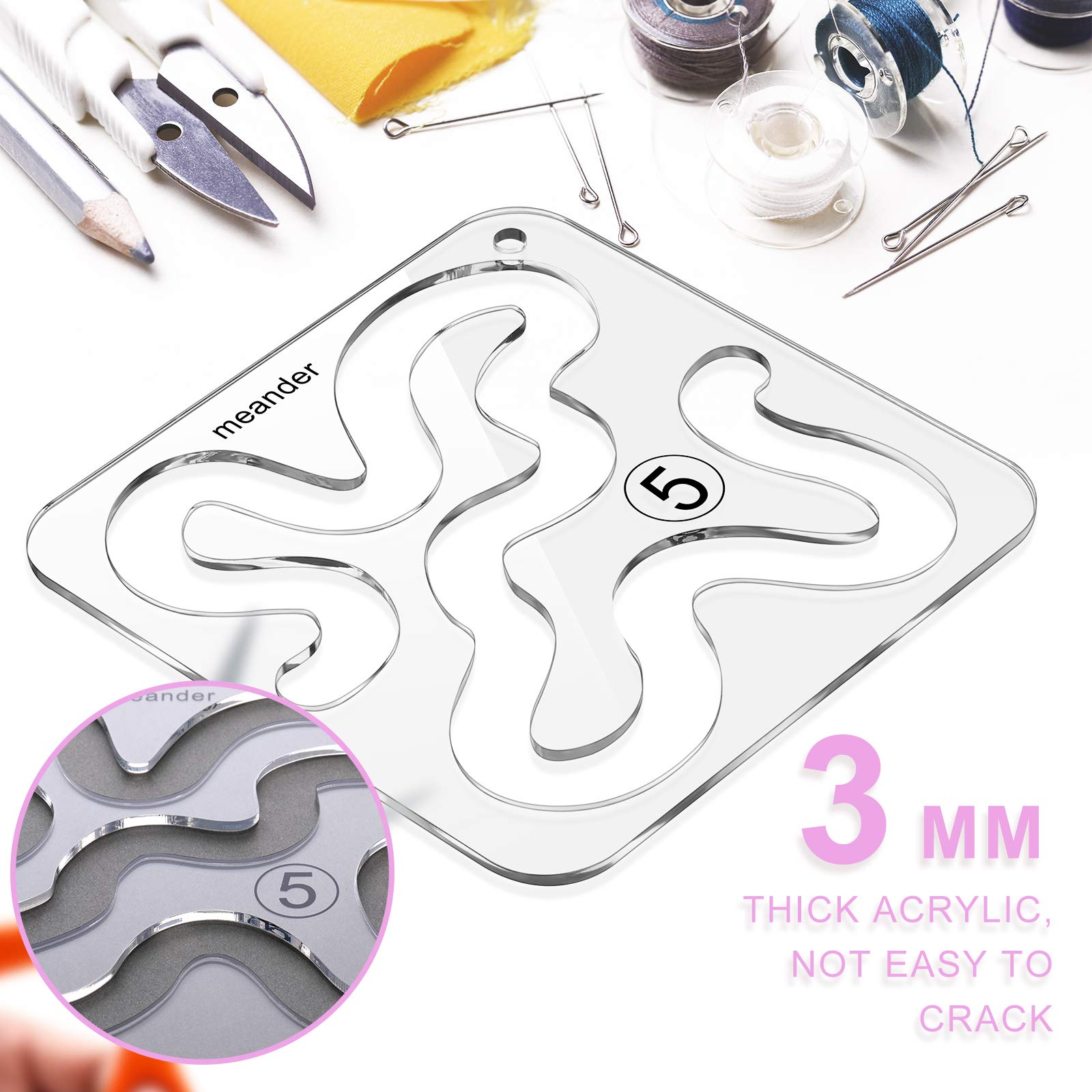 Buy 11 Pieces FreeMotion Quilting Templates Sewing Machine Domestic