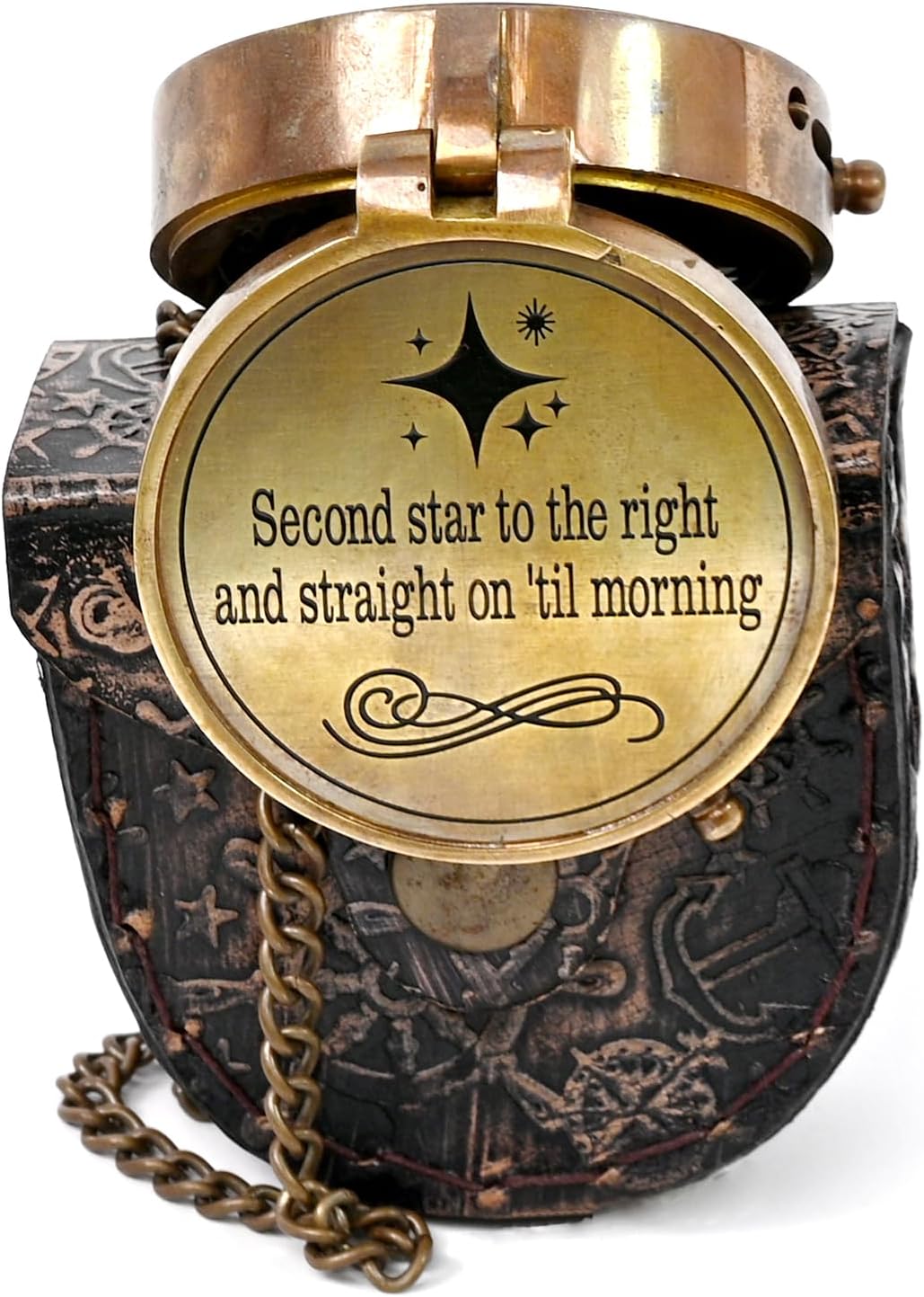 Engraved Compass, Customized Brass Compass for Anniversary, Birthday, Graduation, Confirmation Gift