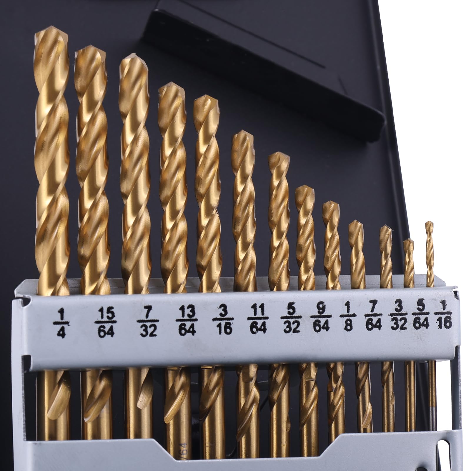 Cobalt Drill Bit Set 13Pcs 116-14 M35 Fully Grounded 5% Cobalt Bits for Hardened Metals Stainless Steel Cast Iron and Wooden Plastics with Index Storage Case product thumbnail 2