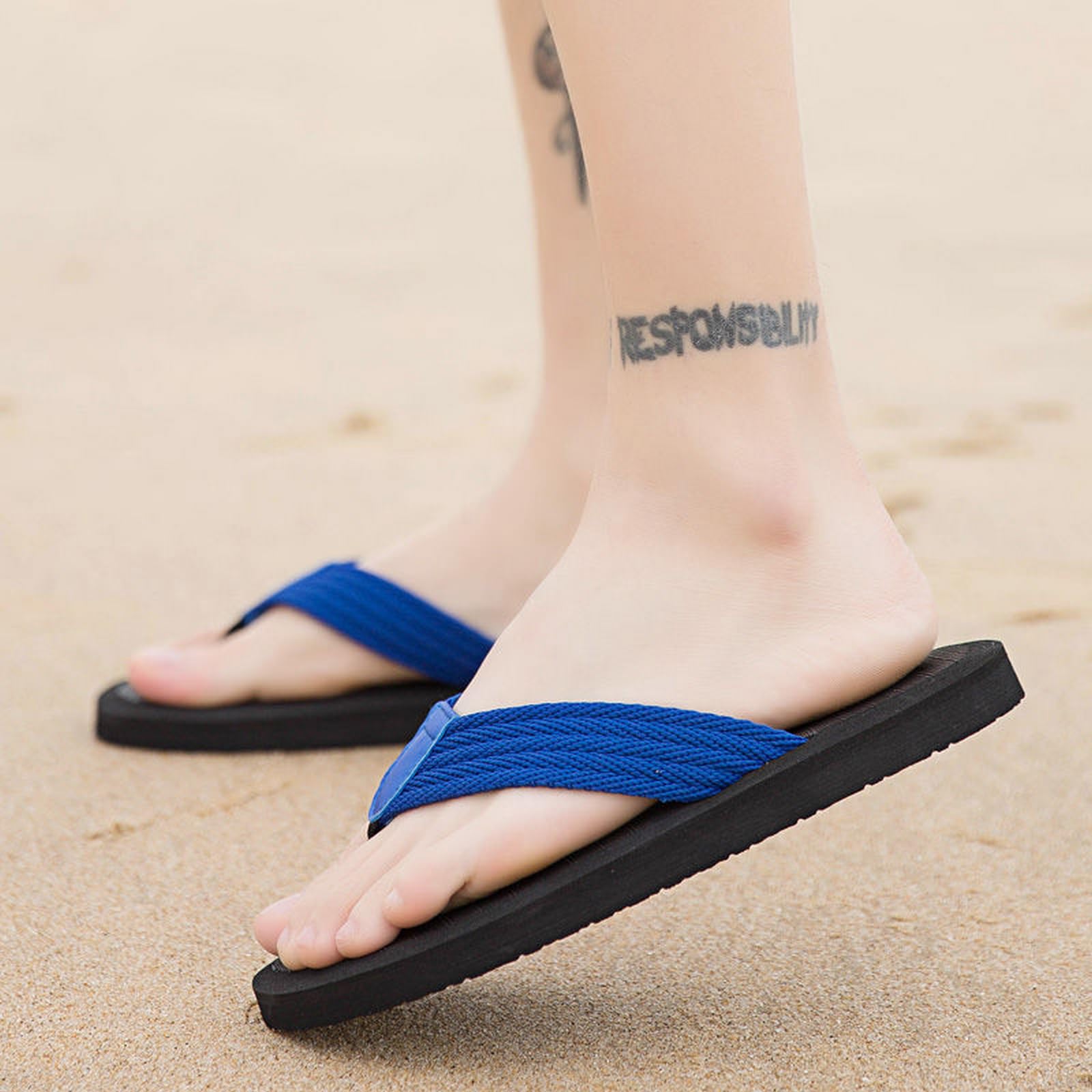 Infradito Uomo Donna Ciabatte Sandali da Spiaggia Unisex Antiscivolo per Coppia L'Estate Taglie Forti-Nero Rosso-39