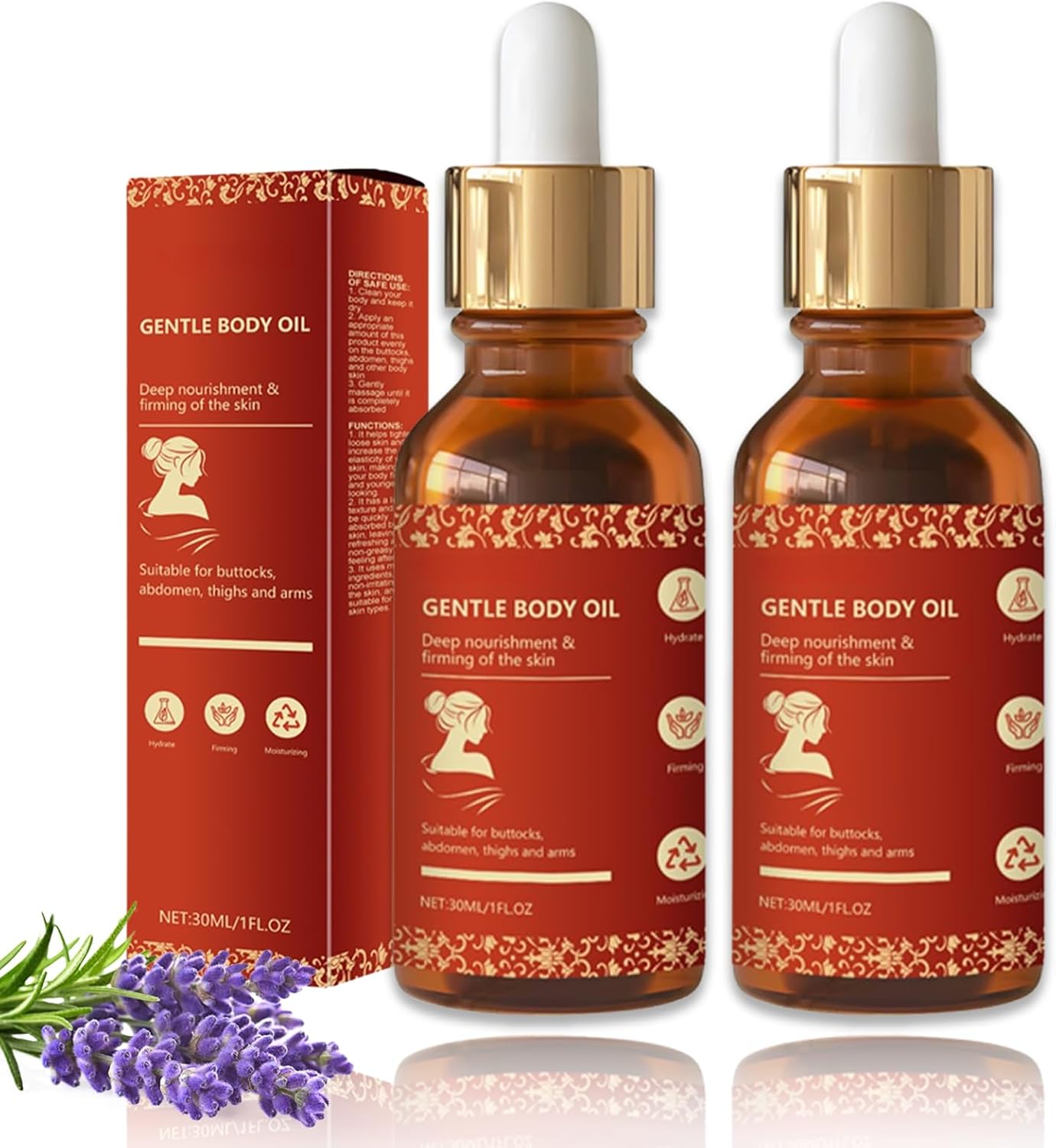 Magic Body Firming Oil, Magic Luxury Body Oil, Hydrating Body Tightening Lotion for for Arms and Chest, Massage Oils Moisturizing Body oil for women After Shower, Effectively Improves Fine Lines, 2Pcs