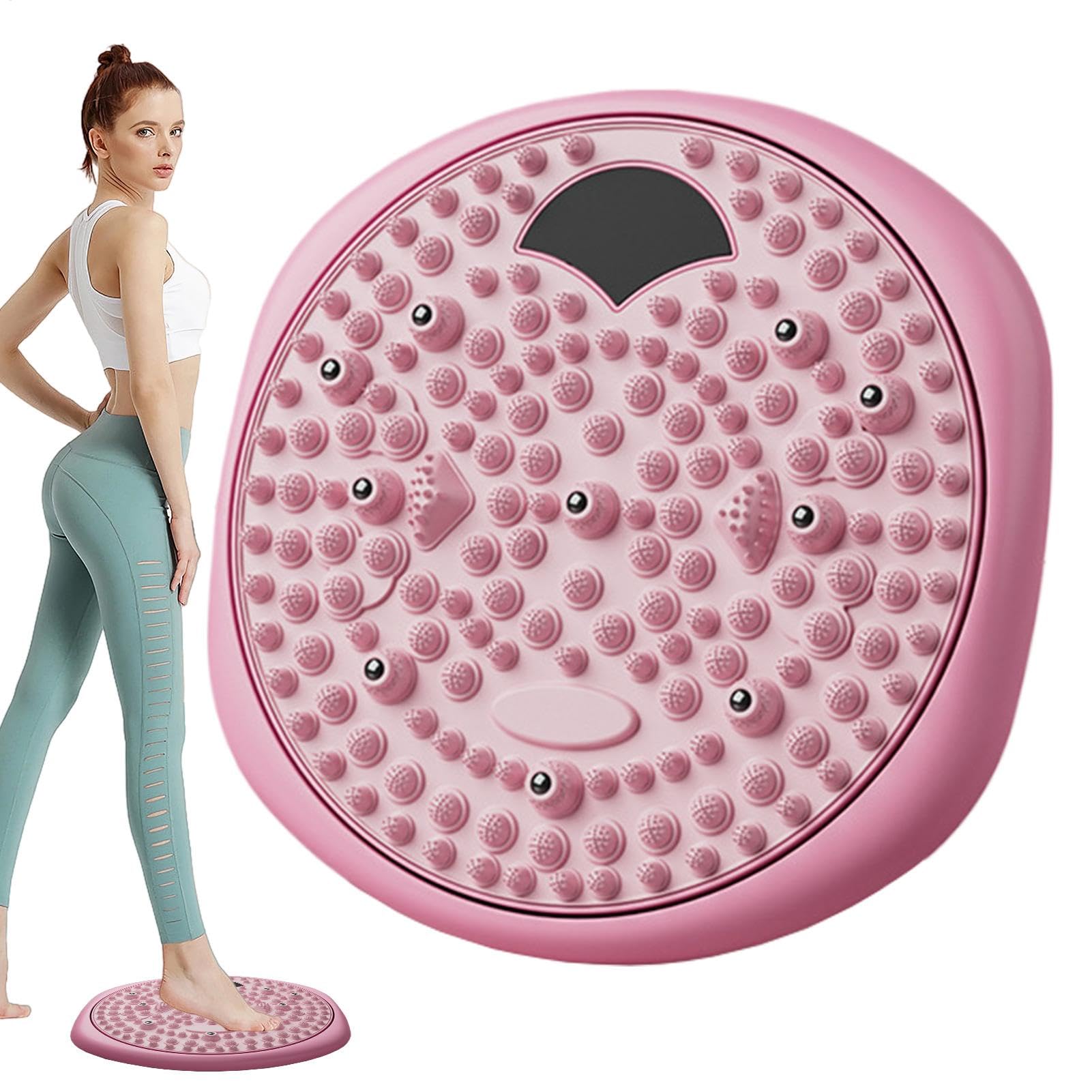 Fußreflexzonenmassagegerät, Fußdruckmassagegerät Druckpunktkissen 2 in 1 Rundes Kissen zur Entlastung des Fußes, Yogamatte für Felsenfuß mit Mag