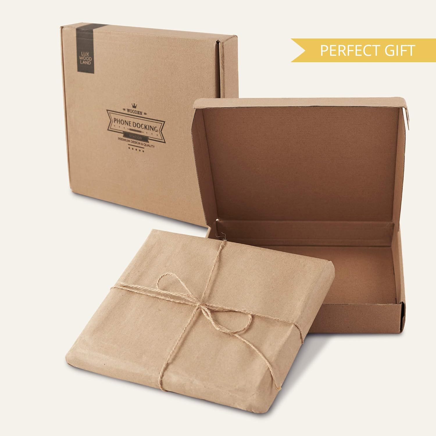 Frее Shірріng оƒƒеr Wood Phone Charging Station for Men ​and​ Nightstand Organizer Dock - ​for All iPhone, Android Devices - Wooden Bedside Stand