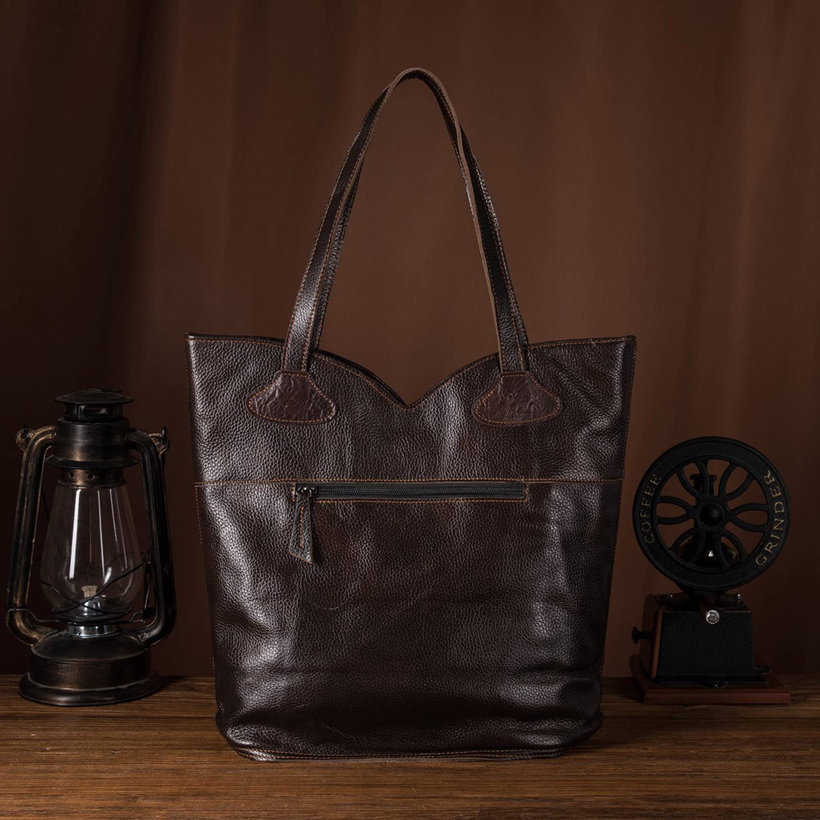 Echter Leder großer Käufer Frauen Damen Handtasche Tasche Damen über Schulterwickelbeutel Geldbörse (A-Kaffee)