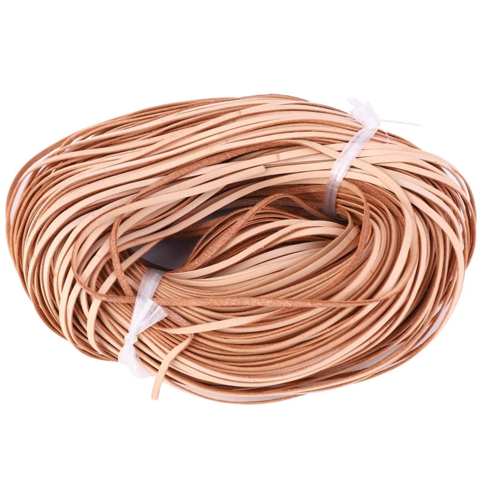 Corda in Pelle Microfibra Collane 3mm×100m Cordino Cuoio Corda Pelle Piatto Fai Da Te Manuale per Bracciale Collana Gioielli Perline Lavorazione Perline