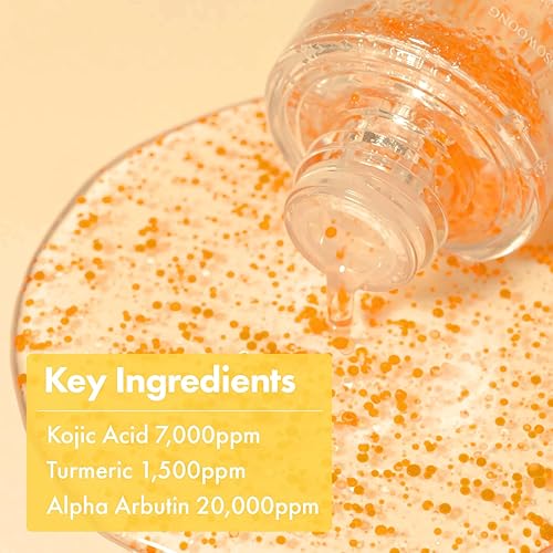 Miniatura 3 de TOSOWOONG Suero Real de Cúrcuma y Ácido Kójico, 7,000ppm de Ácido Kójico, 1,500ppm de Cúrcuma, Alfa Arbutina, Astaxantina, Ácido Glicólico, Para