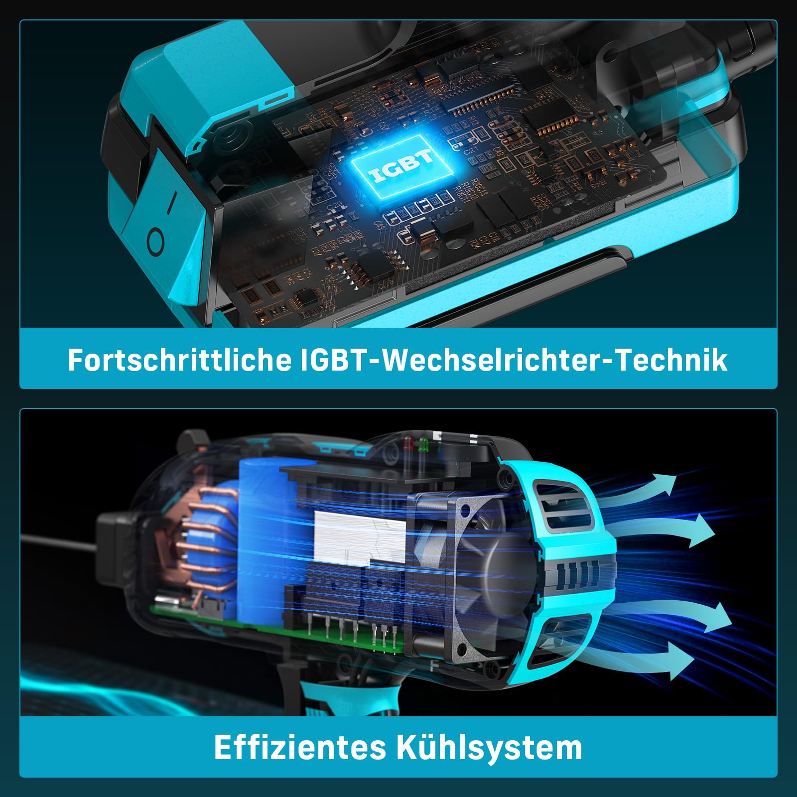 Seesii Handschweißgerät 220V, IGBT Inverter ARC Tragbare Schweißmaschine - 6 Stromstärkenverstellung, für 2,5-3,2 mm Elektroden, für Reparaturen, Professionelle Schweißprojekte (mit Schutzbrille)