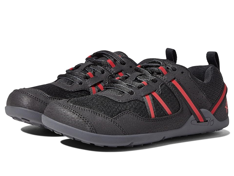 Xero Shoes Prio (Little Kid/Big Kid) (Black/Samba Red) Shoes INTERNATIONAL SHIPPING