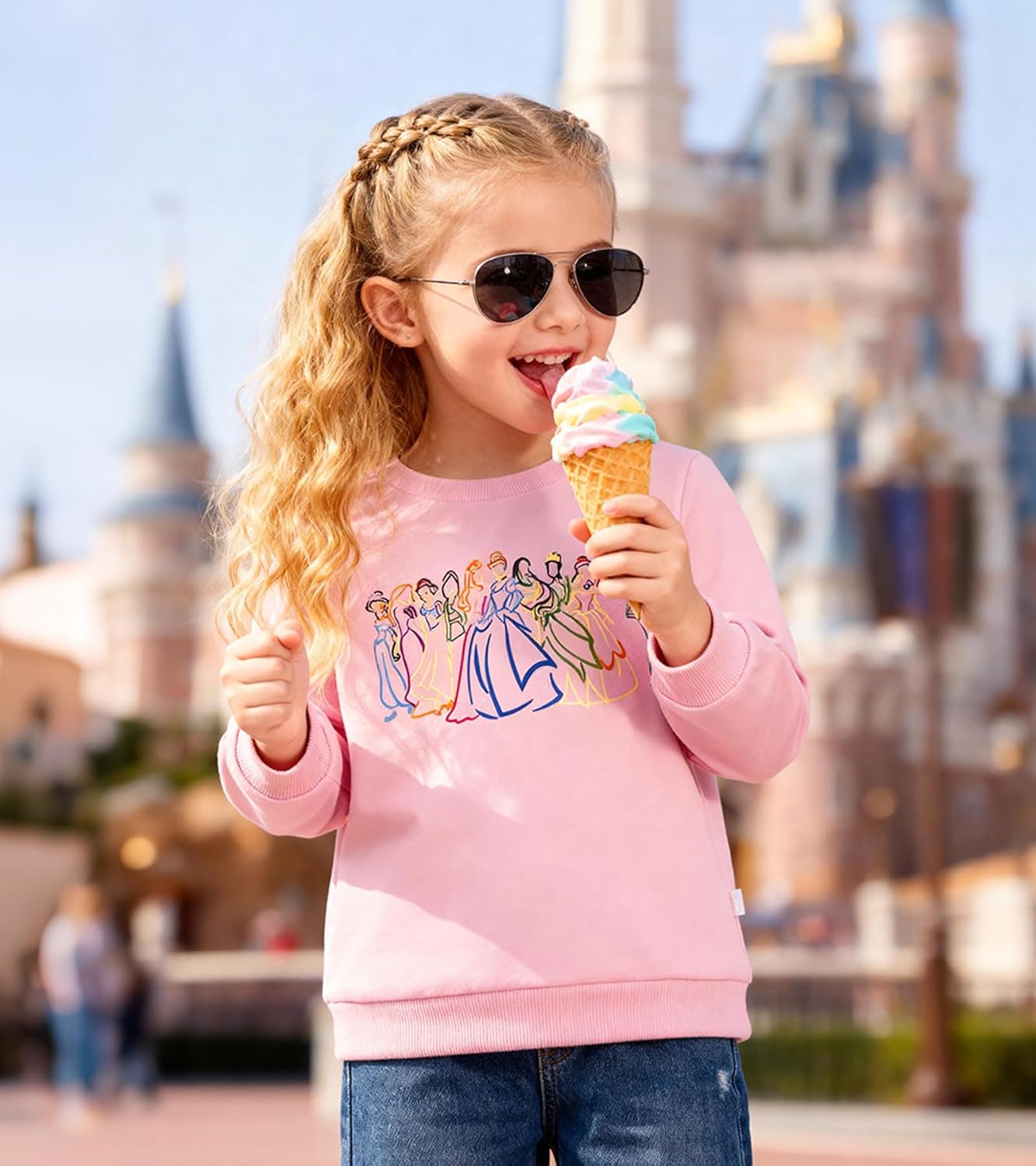 Princess Girls Sweatshirts Magical Long Sleeve Shirt Toddler Holiday Vacation Crewneck Pullover - Image 3