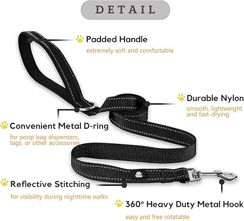 Miniatura 3 de FURRYFECTION Collares reflectantes para perros con hebilla, collar ajustable para mascotas con neopreno suave acolchado para perros pequeños,