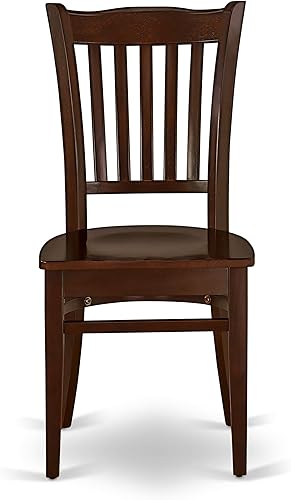 Miniatura 28 de East West Furniture ANGR3-LWH-W Juego de mesa y sillas de cocina de 3 piezas contiene una mesa de comedor redonda con pedestal y 2 sillas de asiento