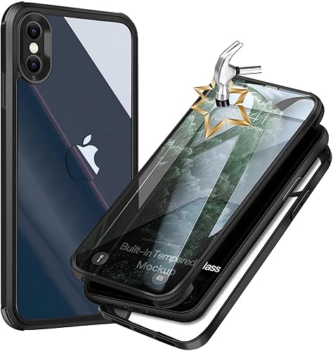 Miniatura 16 de UBUNU Funda para iPhone 12 Pro Max con protector de pantalla [vidrio templado 9H integrado], protección de cuerpo completo 360 cubierta protectora