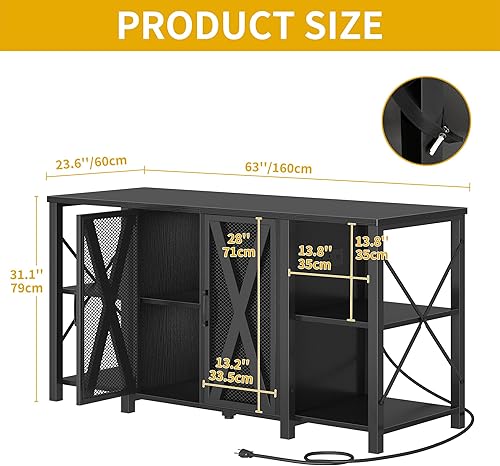 Miniatura 21 de DWVO Soporte de acuario de 40 a 50 galones con tomas de corriente y luz LED, gabinete para almacenamiento de accesorios de pecera - Soporte de metal