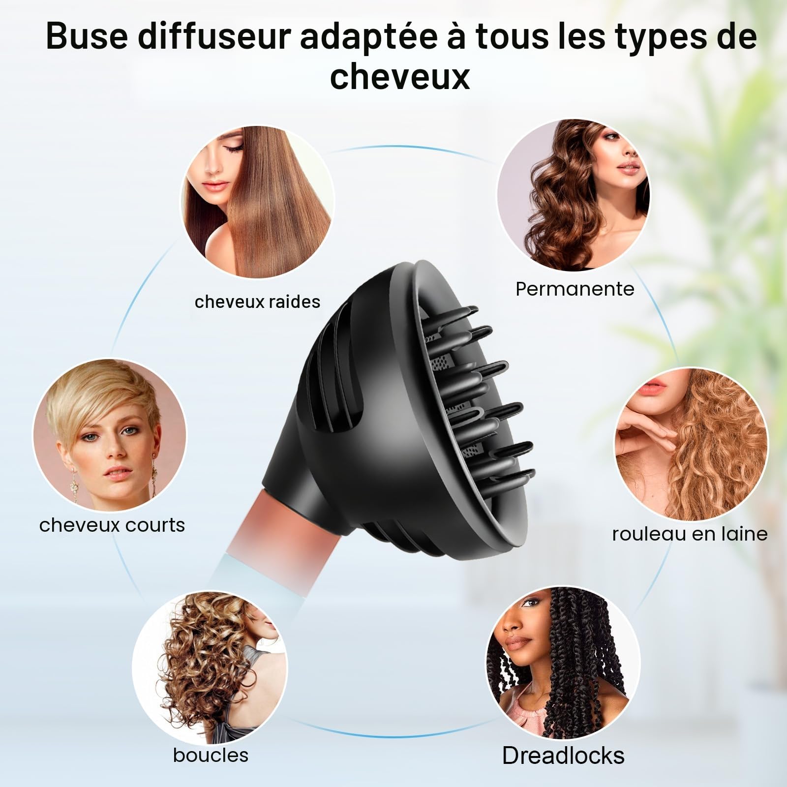 Diffuseur Wave+Curl pour Dyson Airwrap HS01 HS05 HS08 Accessoire, embout pour dyson airwrap, conversion pour Dyson Airwrap Styler en sèche-cheveux