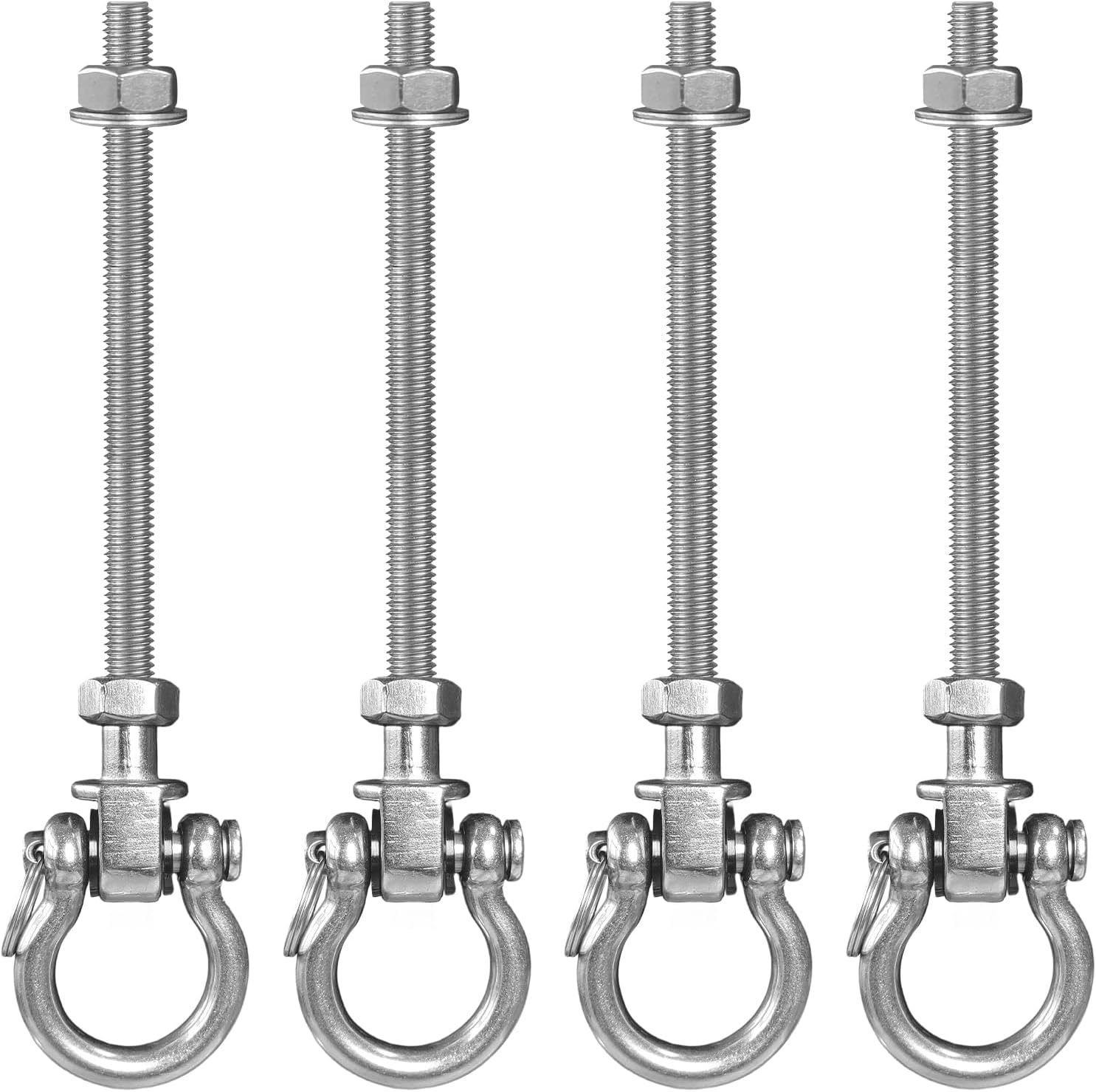 Heavy Duty Swing Hangers with Quiet Bearings, 3000 LB AntiRust Capacity Hammock Hanger, 2 Pack Stainless Steel Porch Swing Hardware Accessories for Porch Playground Yoga Heavy Bag (2pcs 9.25'')