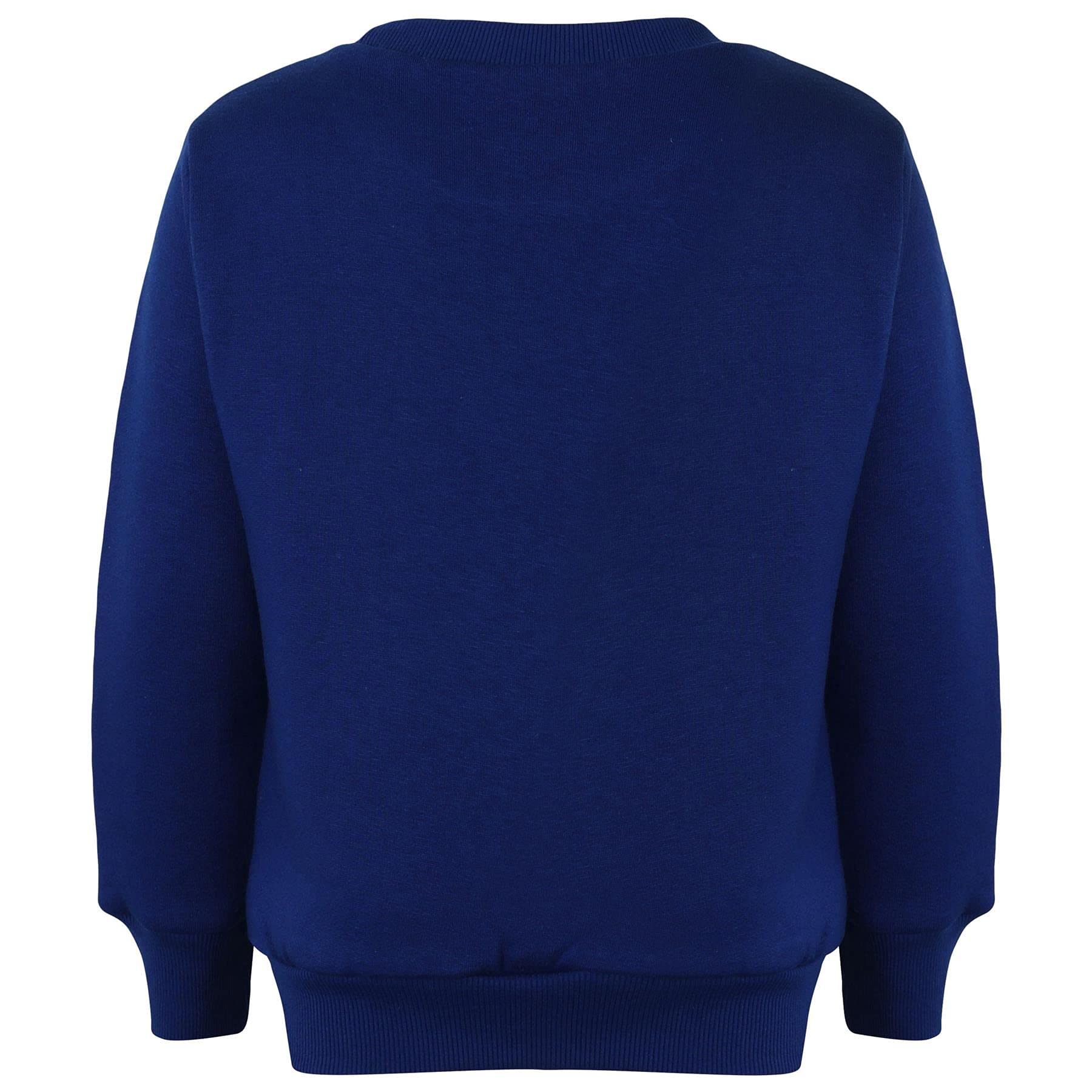A2Z 4 Kids Chándal unisex de cuello redondo de forro polar para niñas y niños - T.S Plain Jumper 108 Royal 7-8