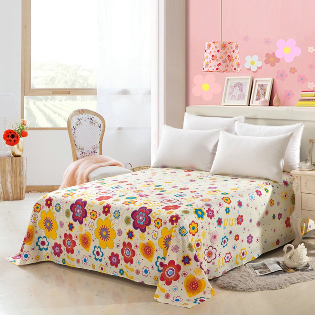 Drap coton dortoir 200x230cm anti transpiration été dessin animé