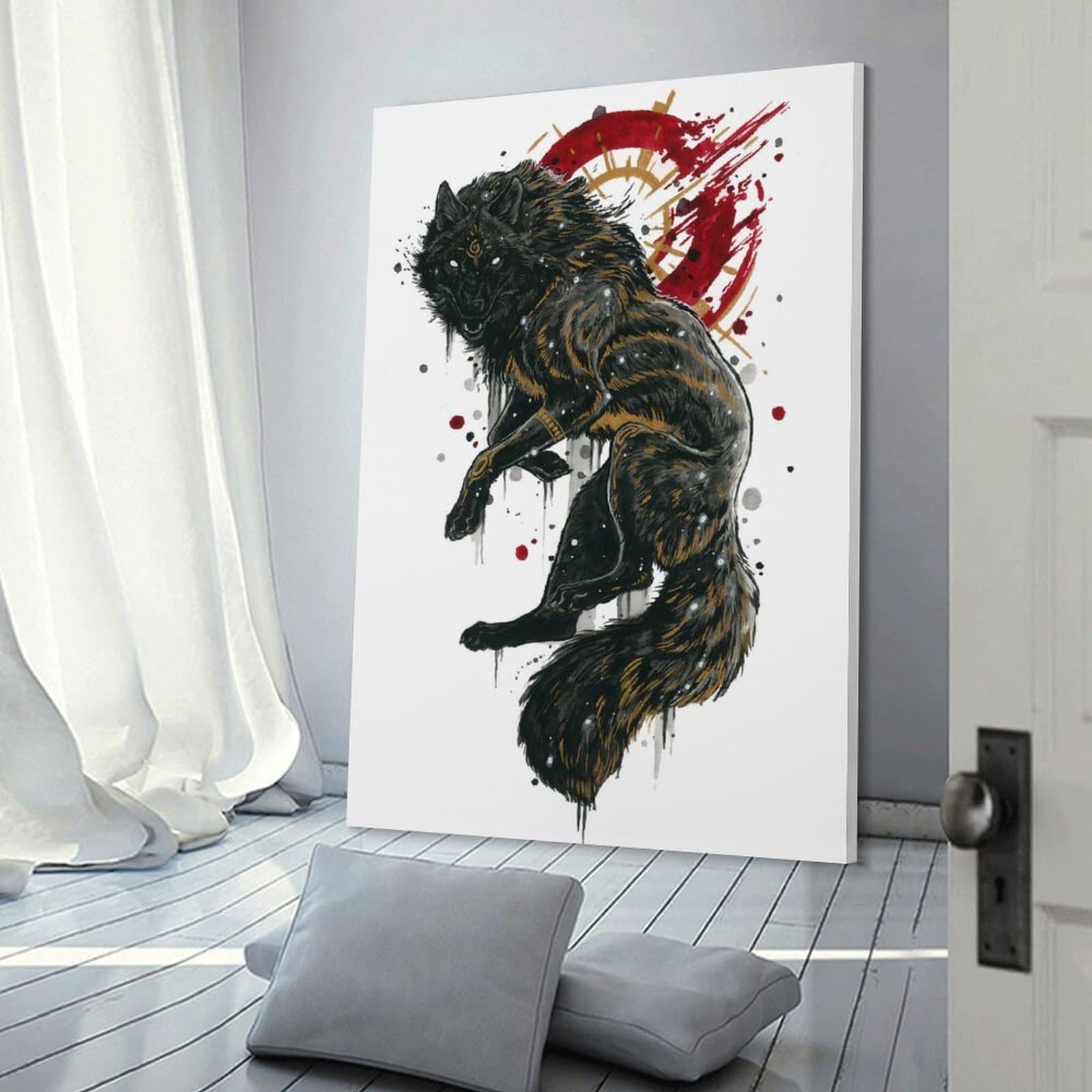 Junmoney Amarok Decorative Canvas Print, 24x36inch(60x90cm), for Hallway, Bedroom Or Modern Interiors, Gift Idea for Housewarming And Birthdays