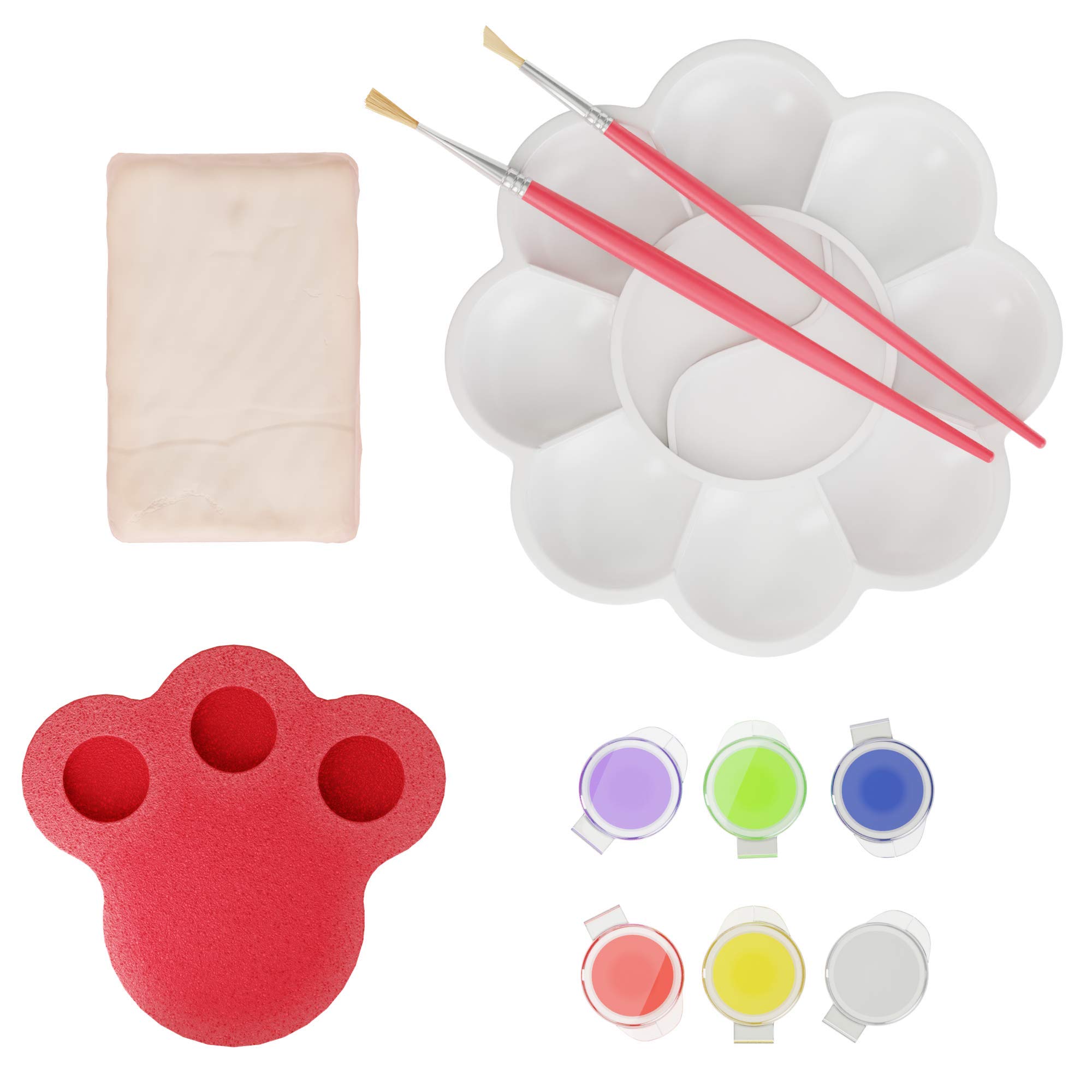 Pottery Studio Refill Kit Kids Pottery Clay Set Includes 1 Lb. AirDry Clay, Sponge, 6