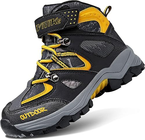 Littleplum Boys Snow Boots Winter Waterproof Antiskid Boots Hiking Outdoor Shoes Booties for Unisex Kids (Little KidBig Kid)