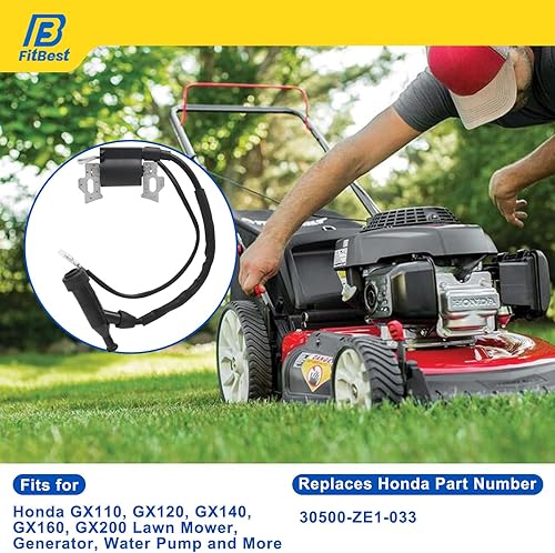 Miniatura 2 de FitBest Bobina de encendido Magneto piezas para Honda GX110, GX120, GX140, GX160, GX200 Motor 5.5hp 6.5hp Generador de cortacésped