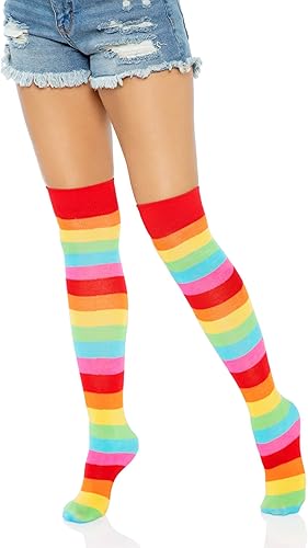 Miniatura 5 de Leg Avenue Women's Rainbow Pride Festival Thigh Highs Socks