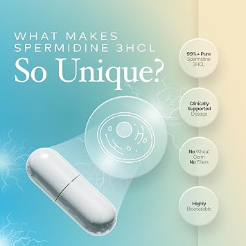 Prime Powders Spermidine Capsules, 99% Pure, Cellular Renewal Support