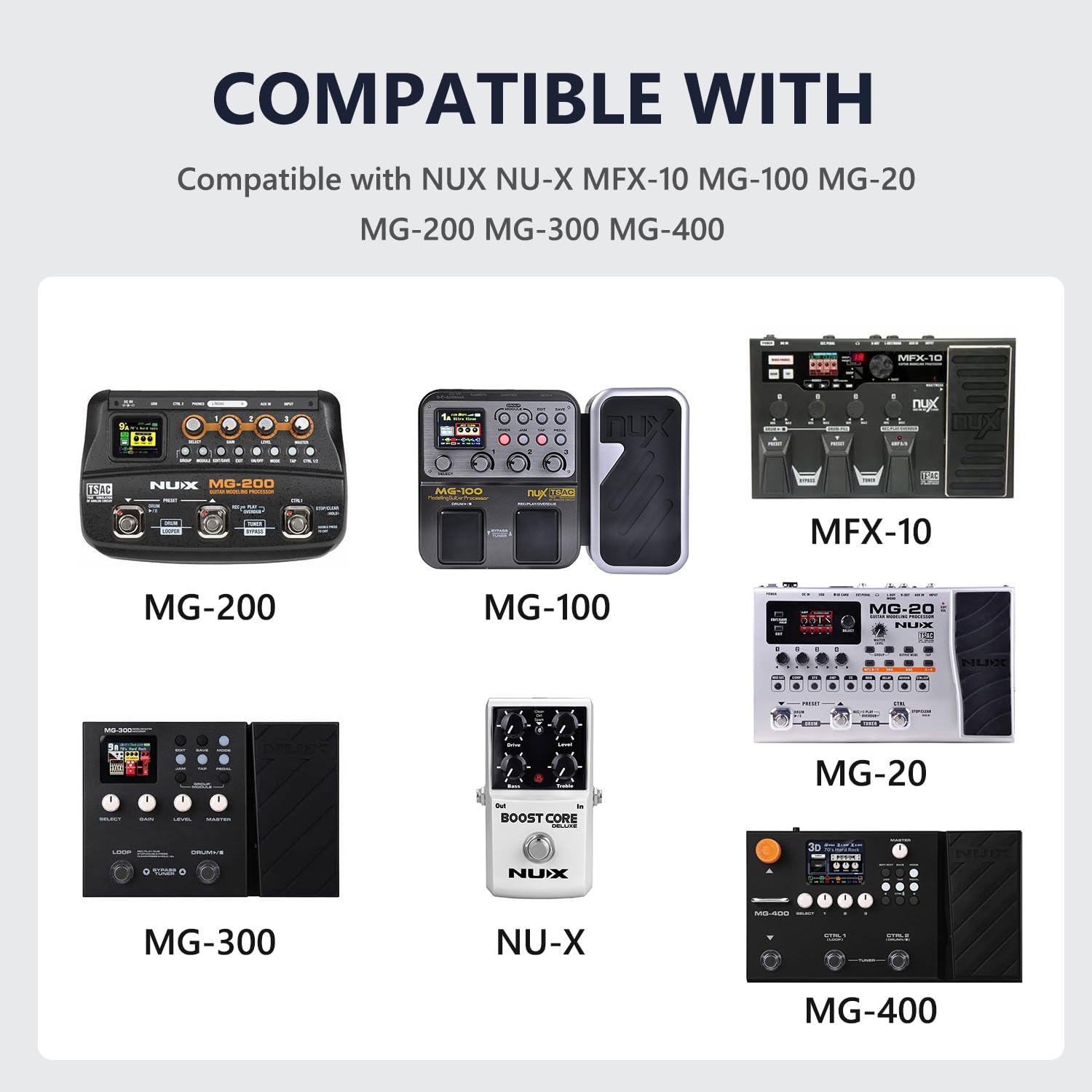 KFD 9V 2A Replacement Charger Center Negative for NuX MG-30 MFX-10 MG-100 MG-20 MG-200 MG-300 MG-400 Line 6 Pod GO Guitar Processor Zoom MS-50G MS-70CDR B1 B1X Effects Pedal Controller Power Adapter - Image 2