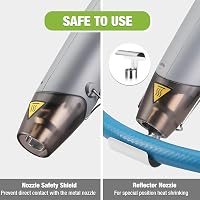 WORKPRO Mini Hőlégfúvó 400W - Kompakt Kézi Hőpisztoly 2 Hőfokozattal (300°C/500°C), Terelőfúvókával és Összecsukható Állvánnyal Barkácsolásh 7