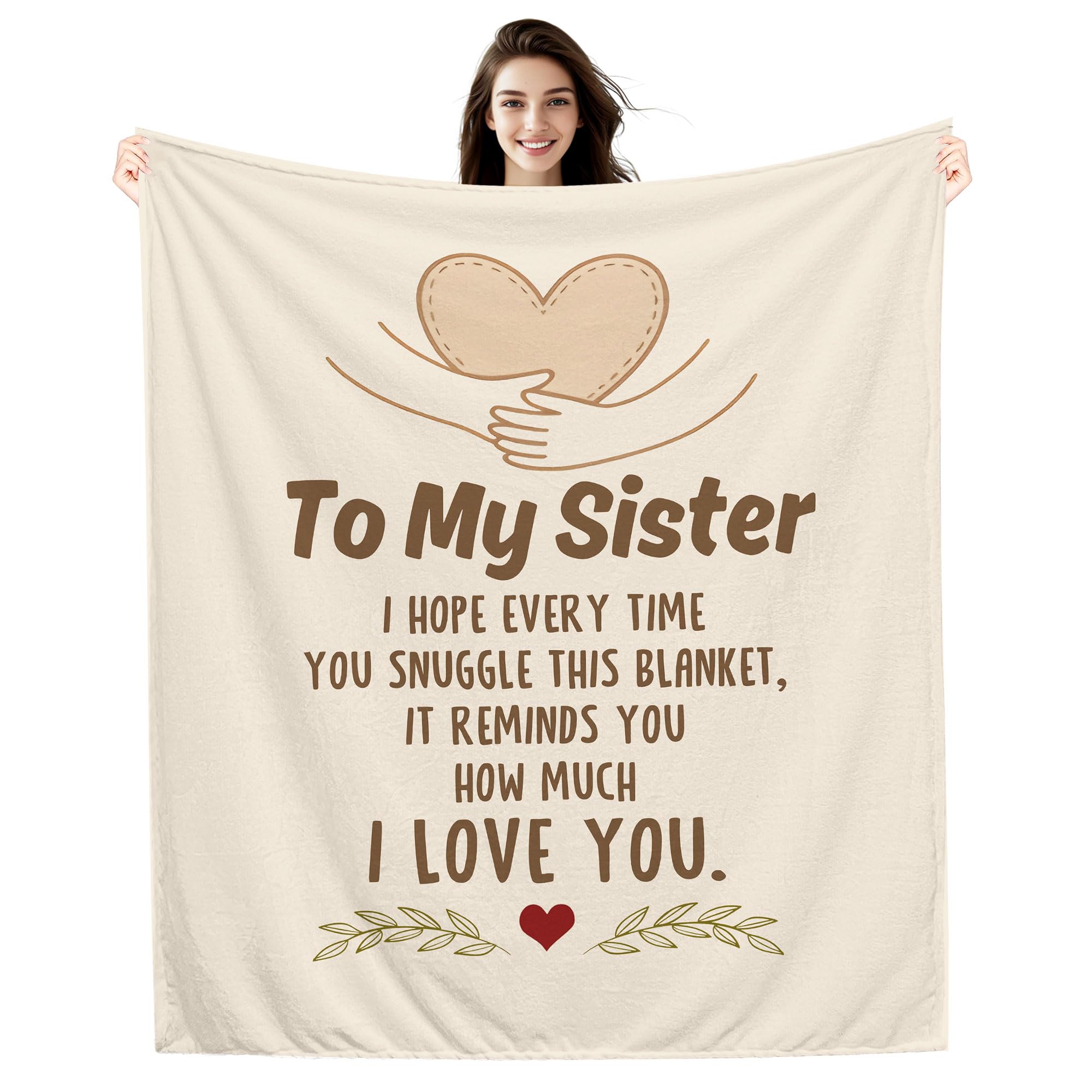 Amorea To My Sister I hope every time you snuggle this blanket it reminds you how much I love you Ideas Gift Blanket for Best Sister Birthday Gift (sister)