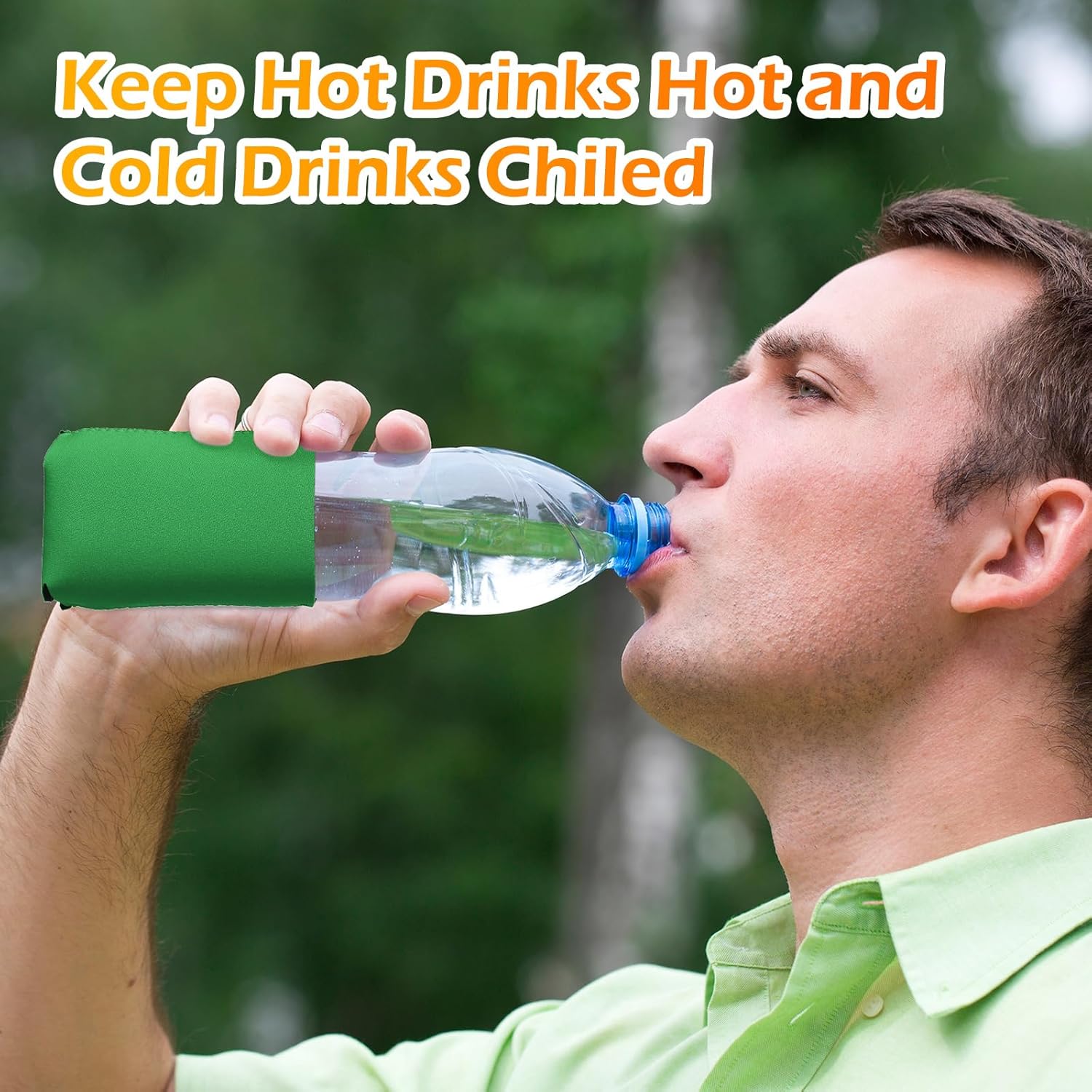 CHENGU 60 Packs Blank Can Cooler Sleeves Soda Neoprene Can Sleeve Drink Insulator Sleeve Collapsible for Parties, Events or Weddings (Dark Green) - Image 7