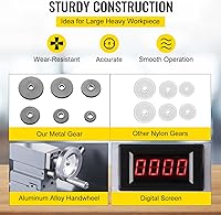 Vista 3 de VEVOR Torno de metal, Mini máquina de torno de 210x720, Cambio de velocidad variable de 2500 RPM, Mini torno de precisión de 750W, Torno de trabajo