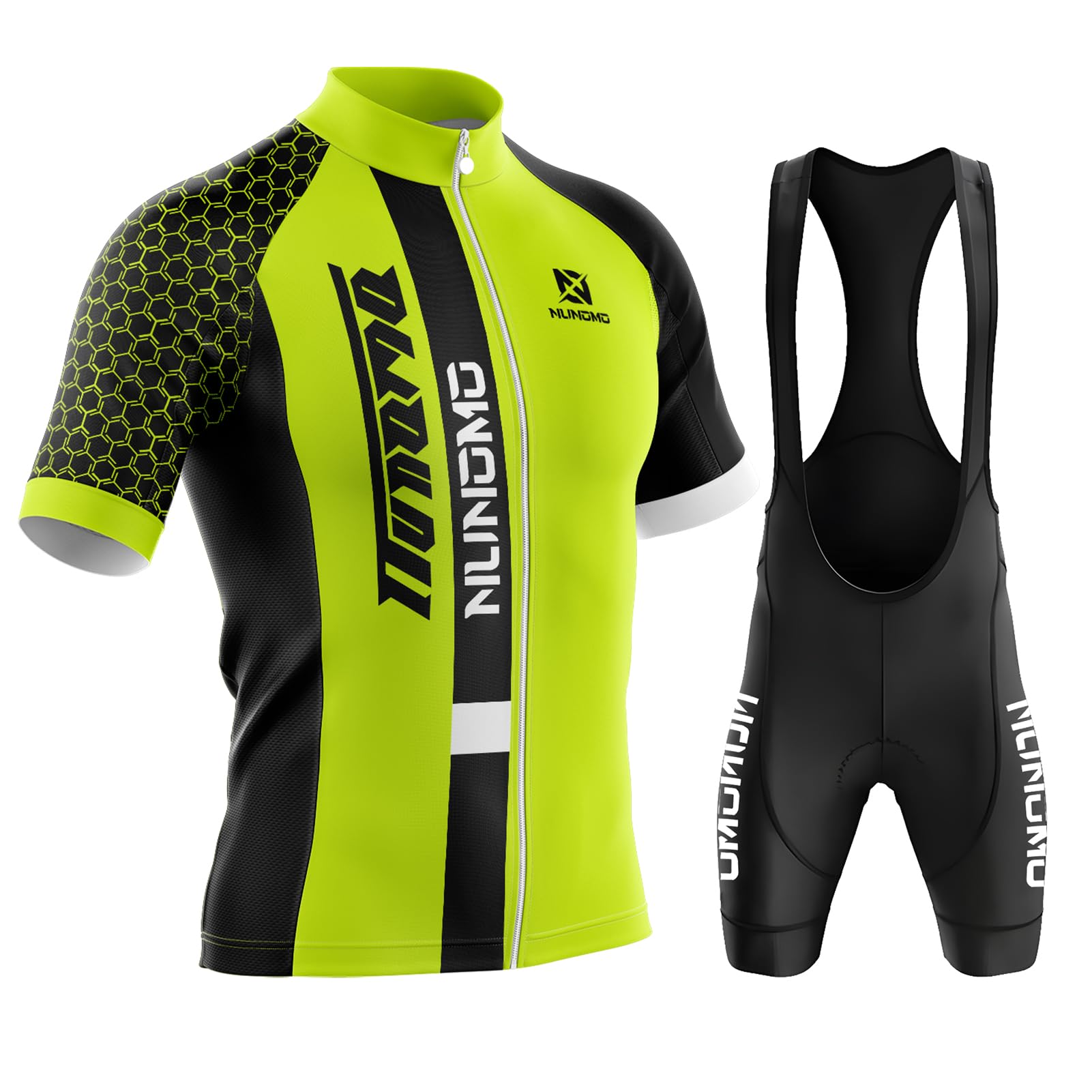 Abbigliamento Completo Ciclismo Uomo Estivo Tuta Bici da Corsa Professionale Maglia MTB + Pantaloncini Imbottiti con Gel 9D,Salopette Pantaloncini Corti