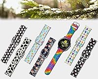 Vista 7 de 20mm Easter Floral Silicone Bands Replacement Sport Strap Compatible for Samsung Galaxy Watch 3 41mm/ Samsung Active 2 40mm 44mm/ Active/Galaxy
