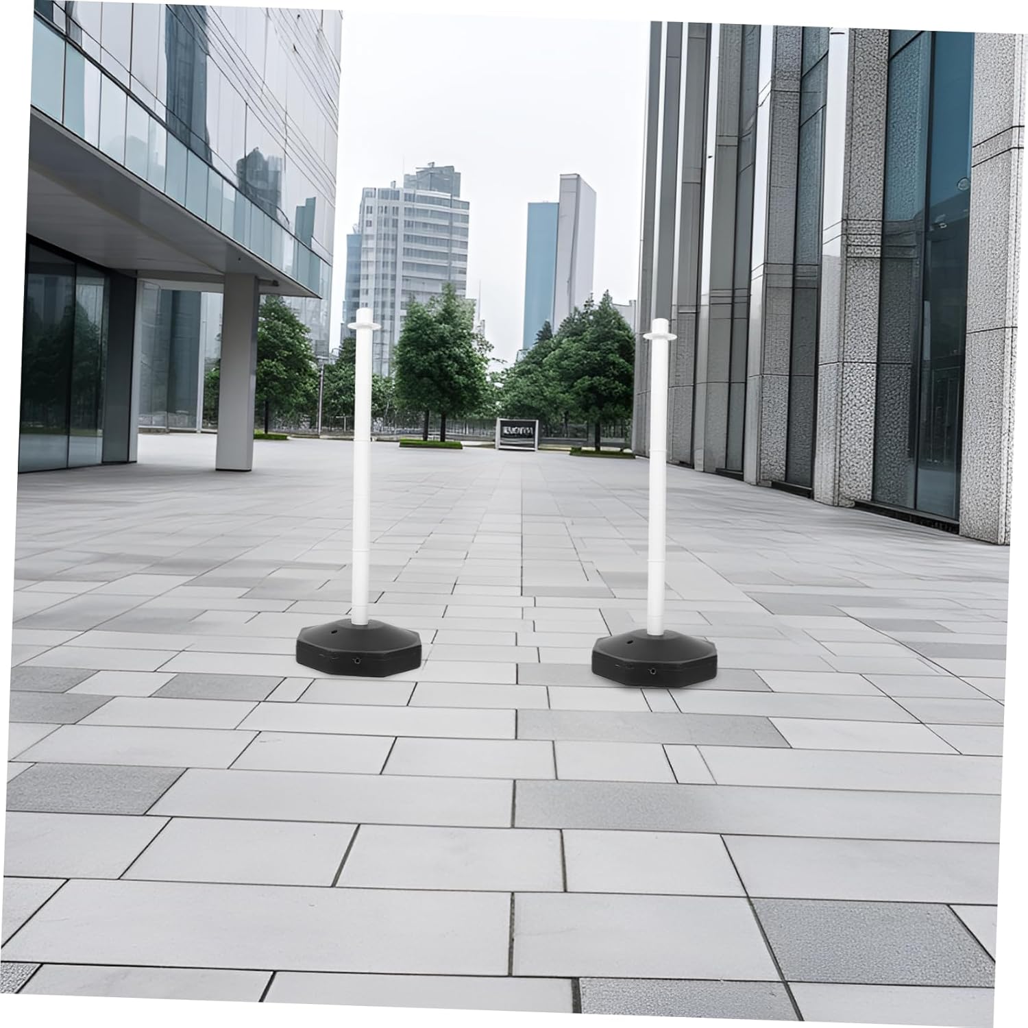 Portable Traffic Safety Barrier Sturdy Driveway Security Post Fillable Base Warning Cone