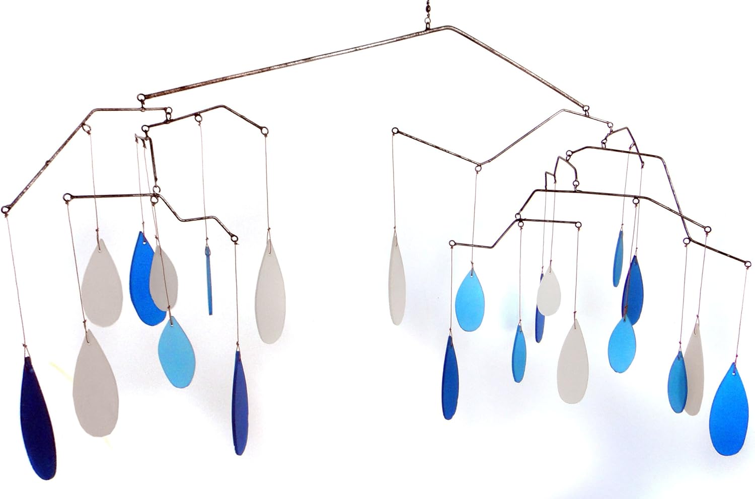 Glass Raindrops Mobile Yard Art