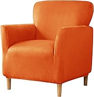 Vista 27 de LiveGo Funda elástica para sillón moderno de mediados de siglo, 1 pieza, fundas sólidas para silla de acento con brazos, fundas suaves para silla