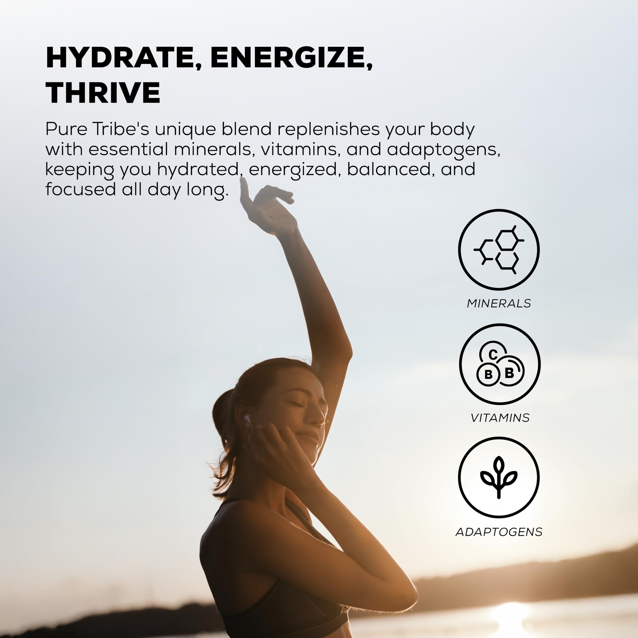 Instant Hydration Electrolytes Powder Packets with Magnesium & Salt – Zero Sugar Hydration Packets with 6 B Vitamins & Adaptogens – Mixed Berry Electrolyte Drink Mix – 30 Servings — Amazon image 2
