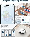 Eufy Aspirateur robot E25, HydroJet Système avec Roller Mop, 20,000 Pa Turbo Suction, Aspirateur tout-en-un Robot et Combo Mop, Nettoyage de bord à bord, Conception Zero-Tangle, AI Obstacles évités, blancs