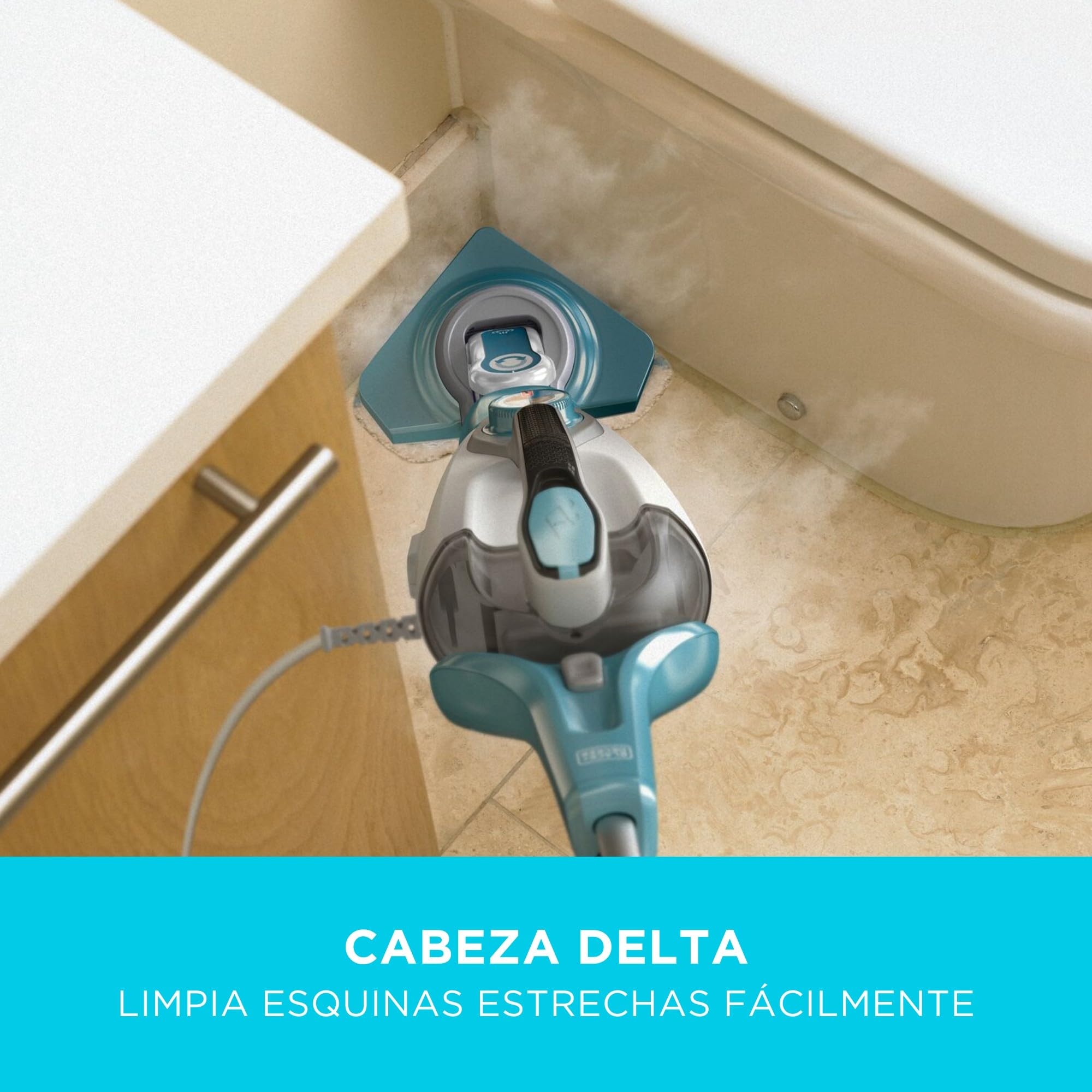 BLACK+DECKER Fregona de vapor 2 en 1 con guante limpiador de mano SteaMitt y 11 accesorios, BHSM166DSM-QS