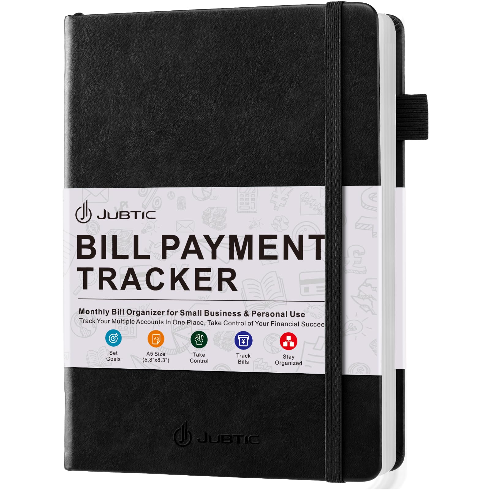 JUBTIC Bill Tracker Notebook, Bill Payment Tracker Monthly Organizer&Bill Book for Budgeting Financial,Monthly Bill Planner Expense &Payments
