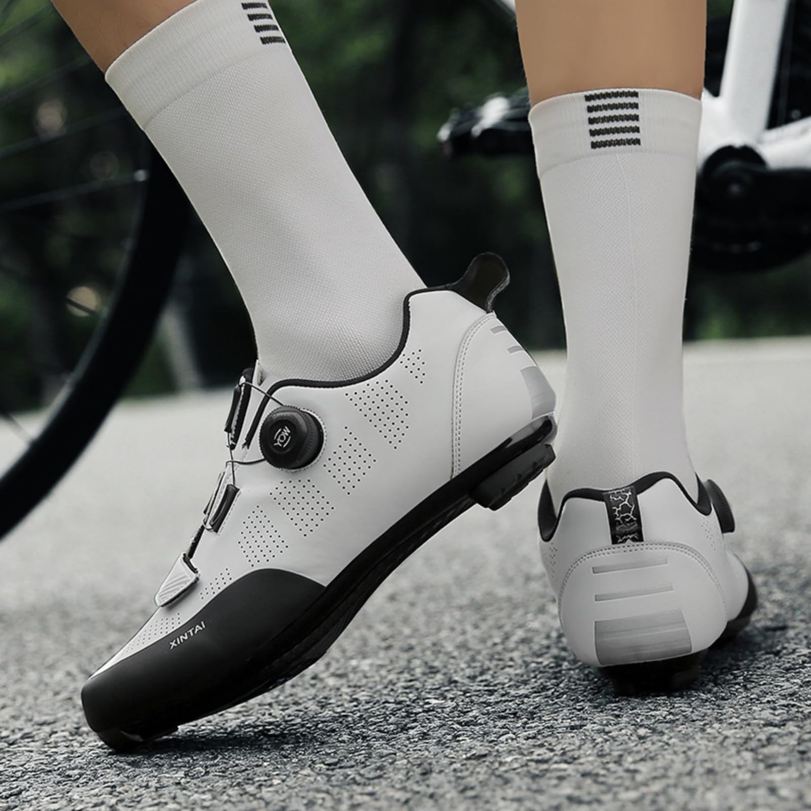 Mateju Zapatillas Ciclismo Carretera Hombre Mujer, 36-47 EU Zapatillas Bicicleta Carretera Hombre con Calas Respirables Antideslizantes para Deportes al Aire Libre