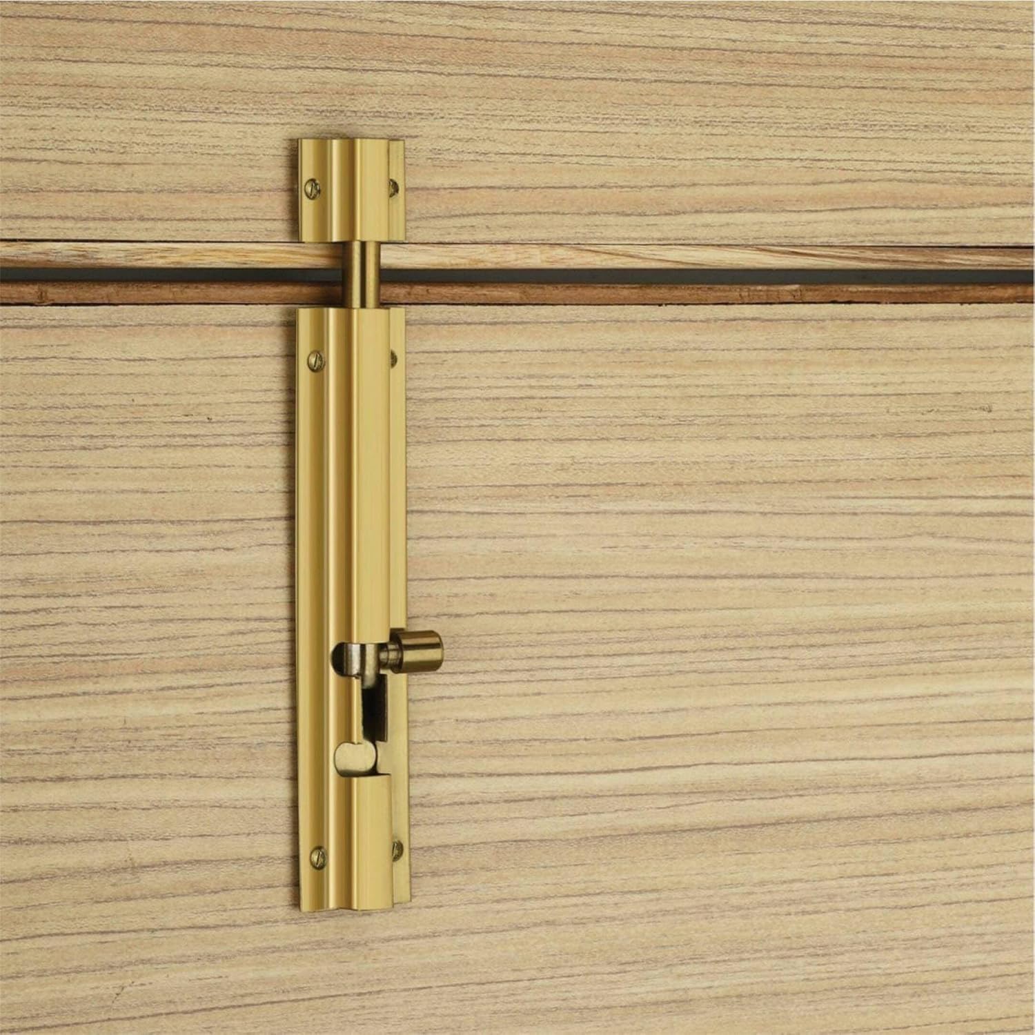 Vreni Half Line Design Single & Double Pull Handle Door Set | Elegant Hardware Kit for Home and Office Doors, Brass Antique Finish — Amazon image 2