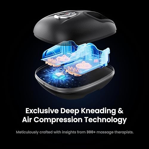 Miniatura 3 de RENPHO Masajeador de pies con compresión de aire y 3 niveles de calefacción, masajeador de pies Shiatsu calentado con control remoto inalámbrico,