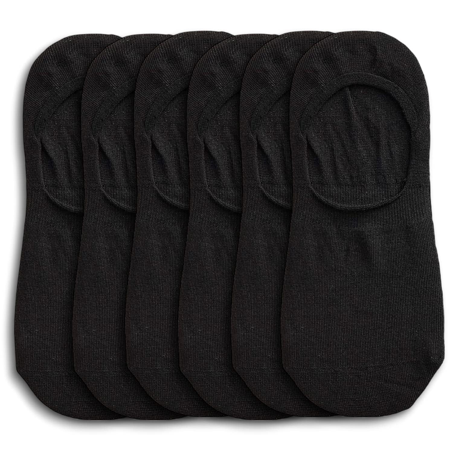 tendsy Men's Liner Socks, 6 Pairs, Free Size, Black-picture-13