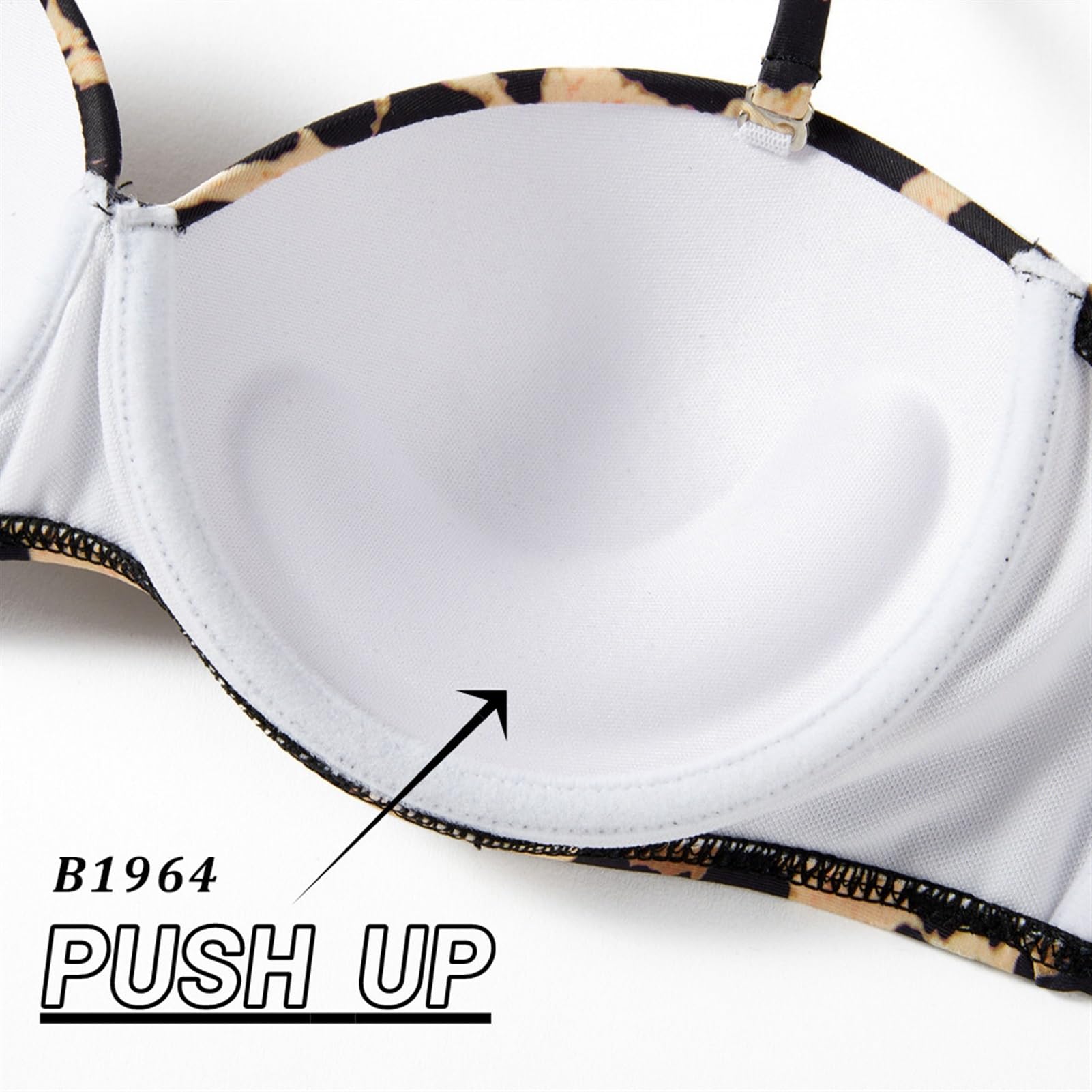 Maillot De Bain Brésilien Sexy for Femmes, Soutien-Gorge Push-up, Ensemble Deux Pièces, Taille Basse, Ensemble Deux Pièces