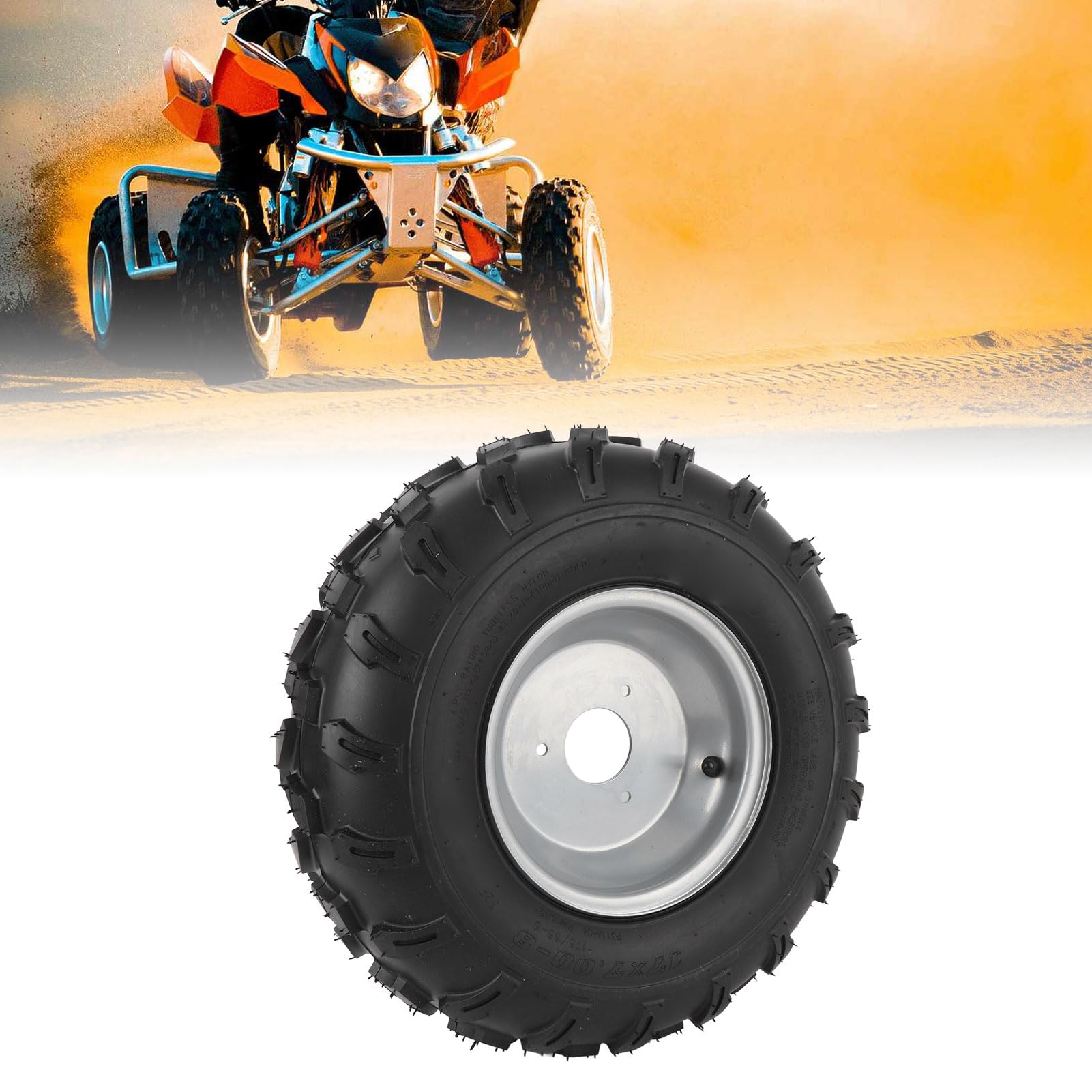 Verbesserter Griff 8 Zoll Rad Rand Reifenbaugruppe für Offroad ATV Quad Cart Mini Bike Rasenmäher