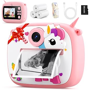 Instant Camera Childrens Camera with Instant Print 1080P HD