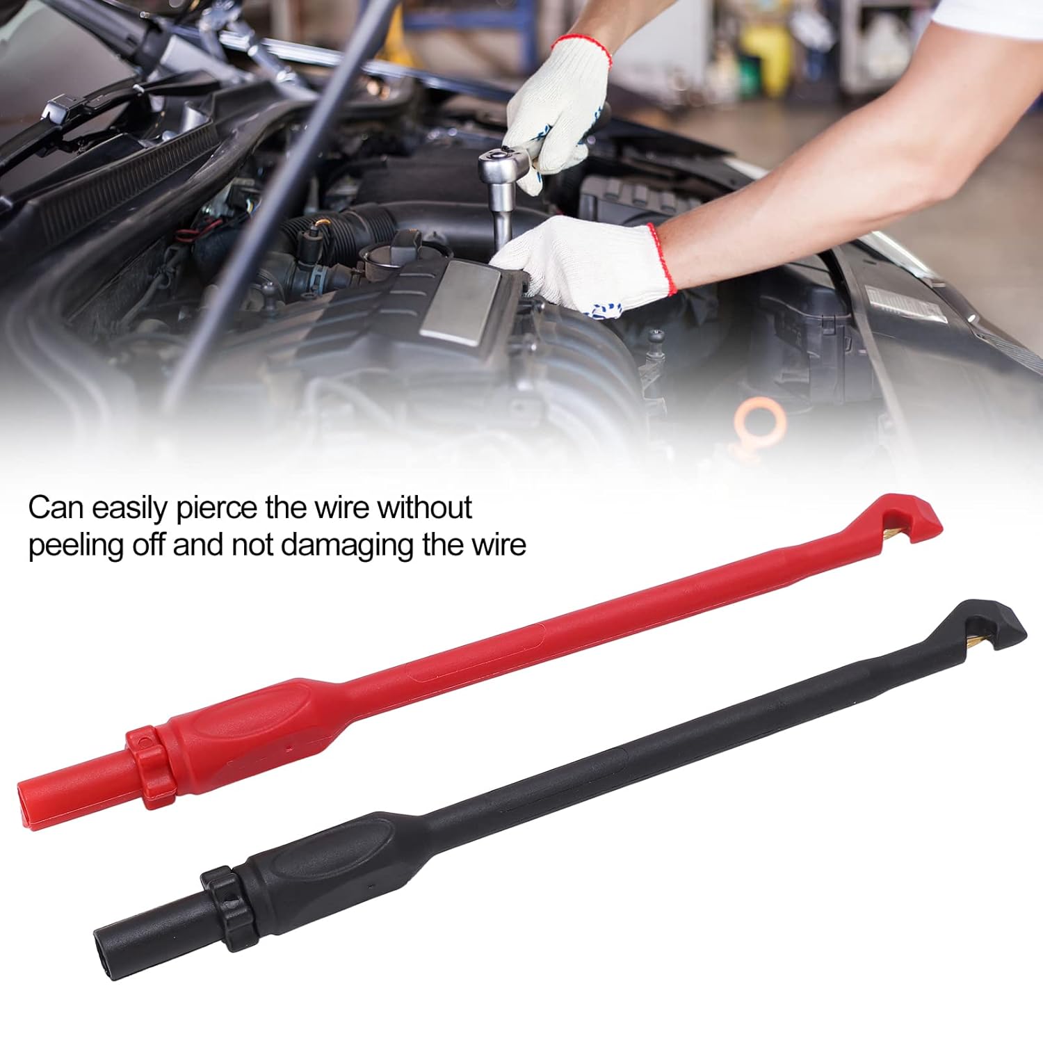 20 PCS J30016 Piercing Probe Kit Multimeter Test Hook with 4mm Insulation Connector for Car Repair Test Needle CAT II 10000/10A