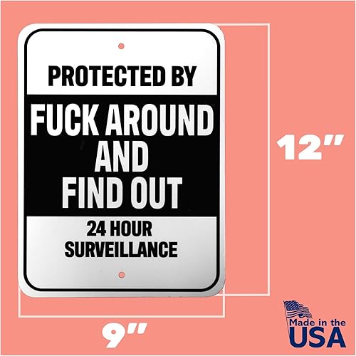 Miniatura 2 de JennyGems Fuck Around and Find Out Yard Sign, FAFO, divertida decoración de cueva de hombre de garaje, regalos de humor sarcástico, 9 x 12 pulgadas